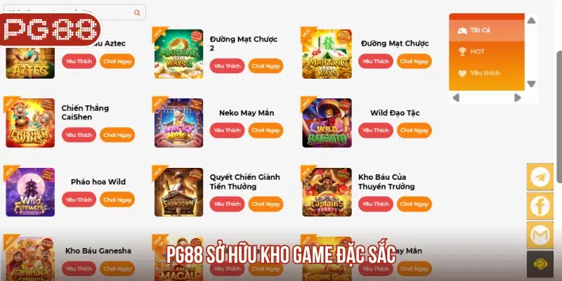 PG88 được đánh giá cao về danh sách trò chơi và các ưu đãi 