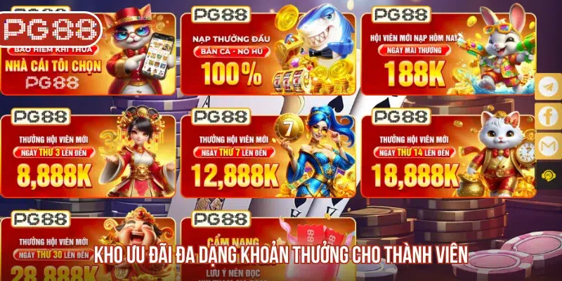 Ưu đãi ngập tràn khi tham gia PG88 
